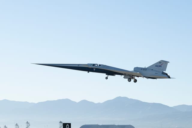 El avión supersónico silencioso de la NASA supera una nueva prueba